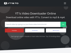 'yt1s.to' screenshot