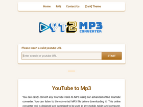 'yt2mp3.link' screenshot