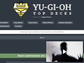 'yugiohtopdecks.com' screenshot