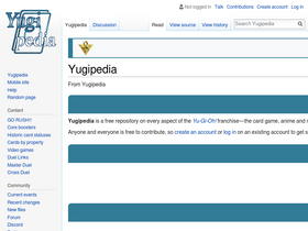 'yugipedia.com' screenshot