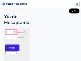 'yuzde-hesaplama.com' screenshot