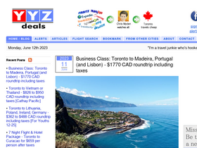 'yyzdeals.com' screenshot