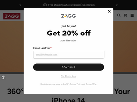 'zagg.com' screenshot