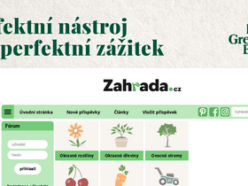 'zahrada.cz' screenshot