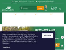'zahradajezek.cz' screenshot
