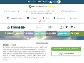 'zamnesia.es' screenshot