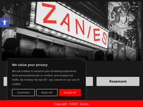 'zanies.com' screenshot