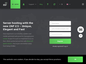 'zap-hosting.com' screenshot