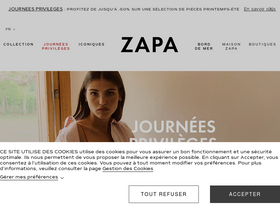 'zapa.fr' screenshot