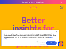 'zappi.io' screenshot