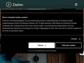 'zaptec.com' screenshot