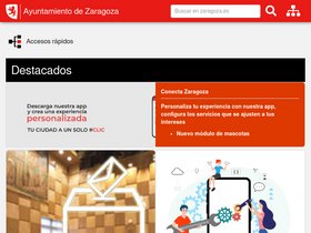 'zaragoza.es' screenshot