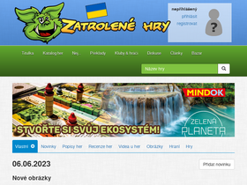 'zatrolene-hry.cz' screenshot