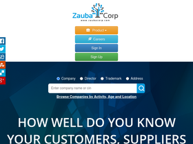 'zaubacorp.com' screenshot