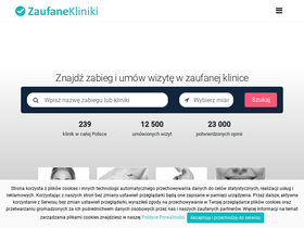 'zaufanekliniki.pl' screenshot