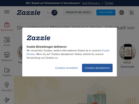 'zazzle.de' screenshot