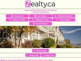 'zealty.ca' screenshot