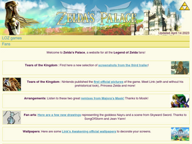 'zeldaspalace.com' screenshot