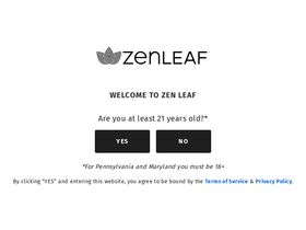 'zenleafdispensaries.com' screenshot