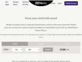 'zenmix.io' screenshot