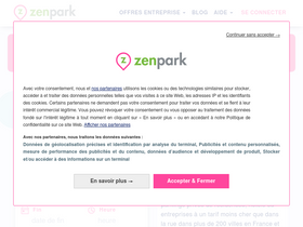 'zenpark.com' screenshot