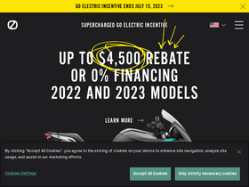 'zeromotorcycles.com' screenshot