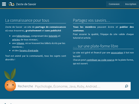'zestedesavoir.com' screenshot