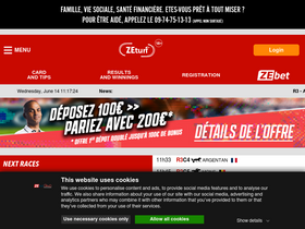 'zeturf.fr' screenshot