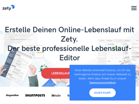 'zety.de' screenshot