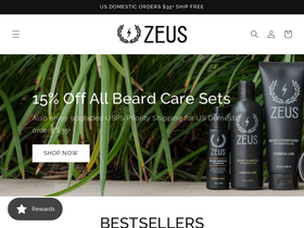 'zeusbeard.com' screenshot