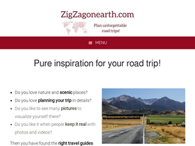 'zigzagonearth.com' screenshot