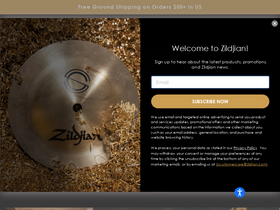 'zildjian.com' screenshot