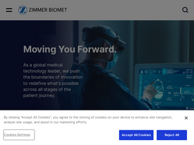 'zimmerbiomet.com' screenshot