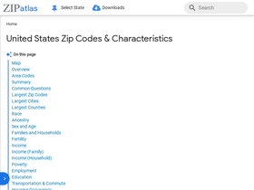 'zipatlas.com' screenshot