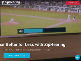 'ziphearing.com' screenshot
