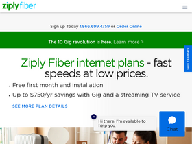 'ziplyfiber.com' screenshot