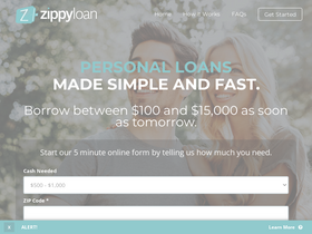 'zippyloan.com' screenshot