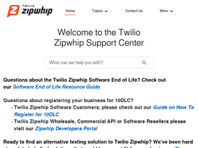 'zipwhip.com' screenshot