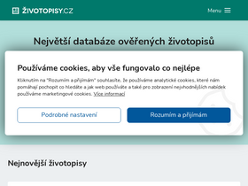 'zivotopisy.cz' screenshot
