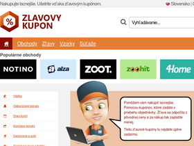 'zlavovykupon.net' screenshot
