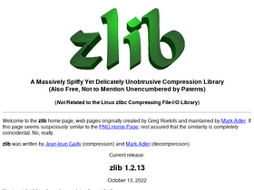 'zlib.net' screenshot
