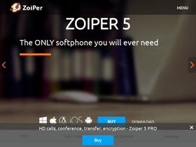 'zoiper.com' screenshot
