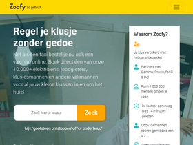 'zoofy.nl' screenshot