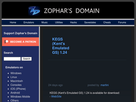 'zophar.net' screenshot