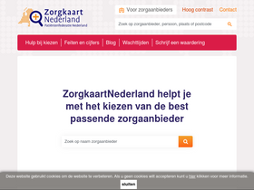 'zorgkaartnederland.nl' screenshot