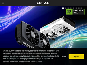 'zotac.com' screenshot