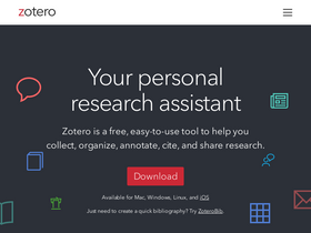 'zotero.org' screenshot