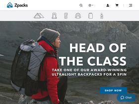 'zpacks.com' screenshot
