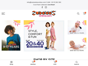 'zubaidasonline.com' screenshot