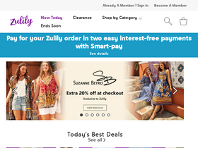 'zulily.com' screenshot